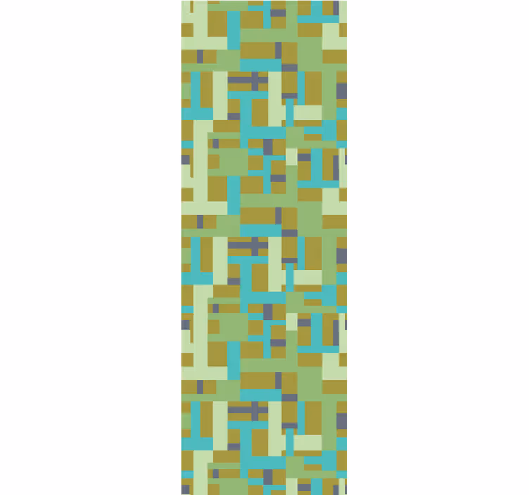 Vintage roller blind in colorful retro rectangle pattern - TenStickers