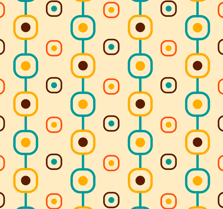 Vintage roller blind 60s geometric design - TenStickers