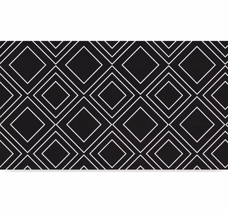Black roller blind with geometric line design - TenStickers