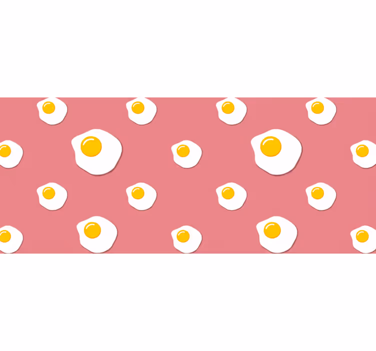 Pink roller blind with fried eggs pattern - TenStickers