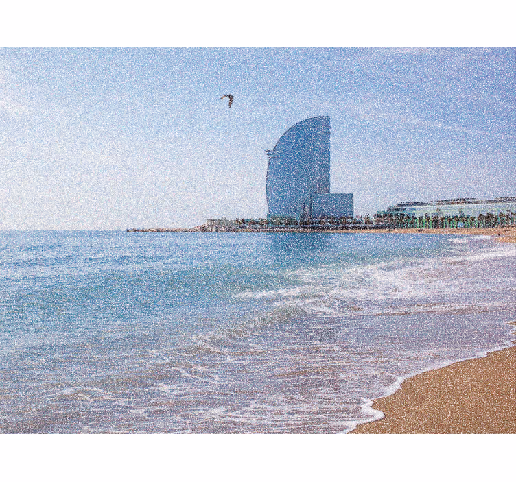 Living room roller blind vela hotel in la barceloneta - TenStickers