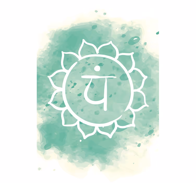 Living room roller blind beautiful heart chakra symbol - TenStickers
