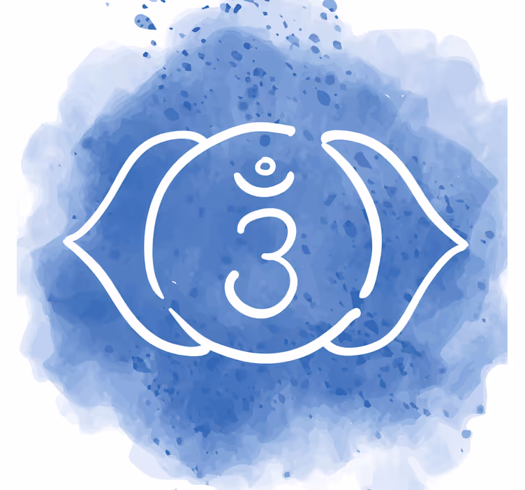 Living room roller blind third eye chakra symbol - TenStickers