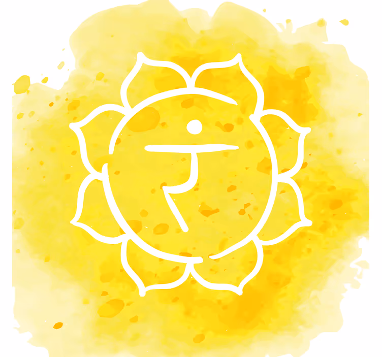 Living room roller blind solar plexus chakra symbol - TenStickers