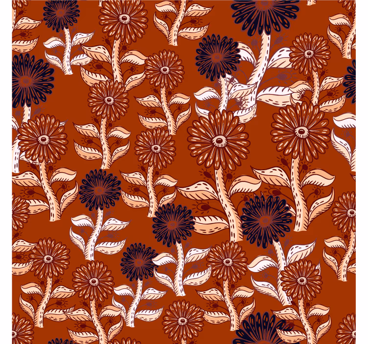 Living room roller blind african style sunflower design - TenStickers