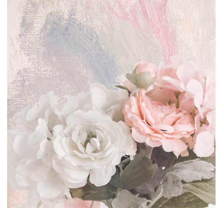 Living room roller blind with shabby chic floral design - TenStickers