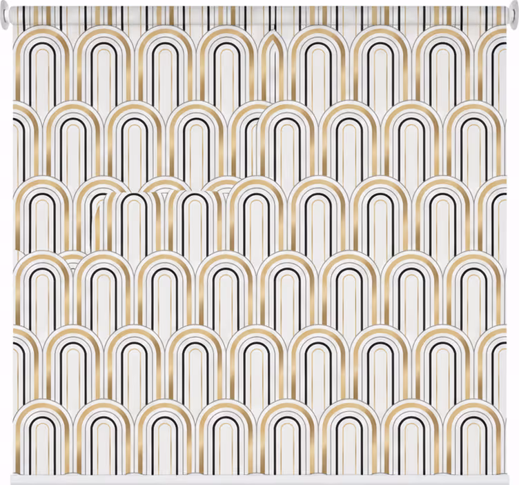 Living room roller blind with art deco patterns - TenStickers