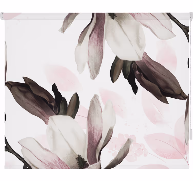 Living room roller blind in glamour floral design - TenStickers