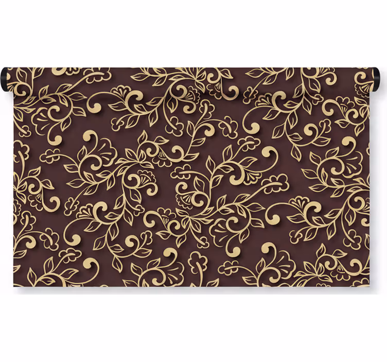 Living room roller blind golden tree leaf design - TenStickers