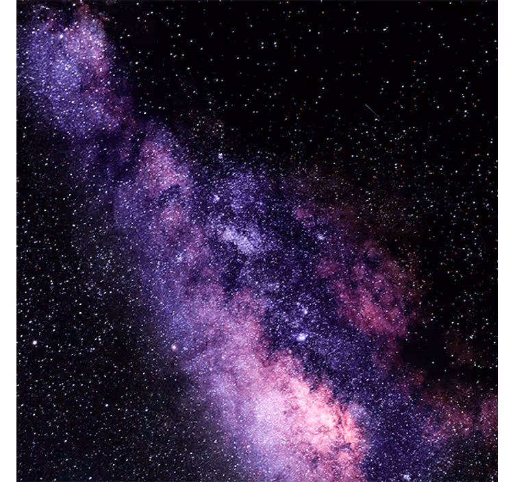 Living room roller blind beautiful purple space view - TenStickers