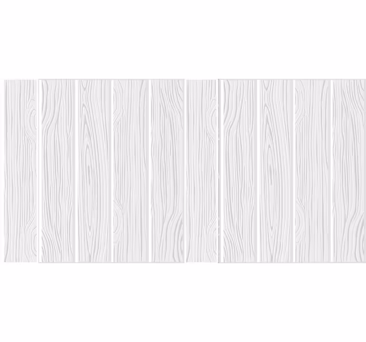 White roller blind wooden floor effect - TenStickers