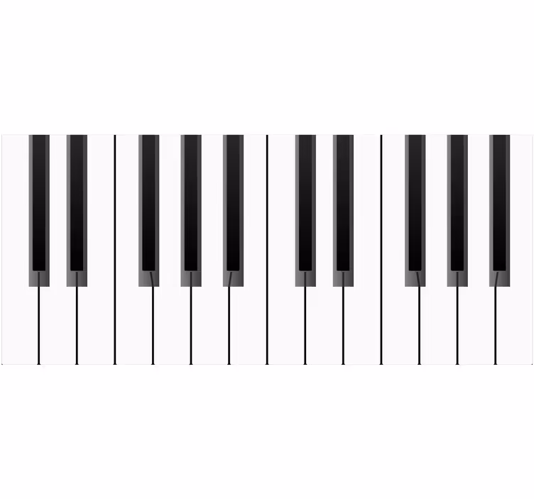 White roller blind big piano - TenStickers
