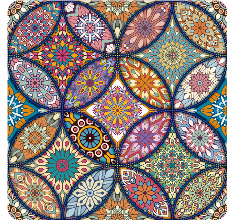 Bedroom roller blind with colorful mandala design - TenStickers