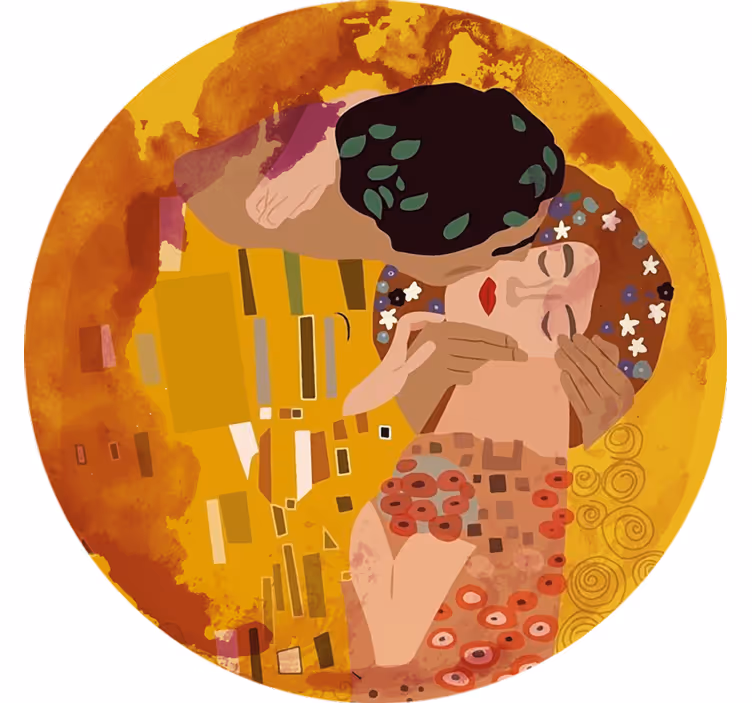 Klimt's kiss bedroom roller blind - TenStickers