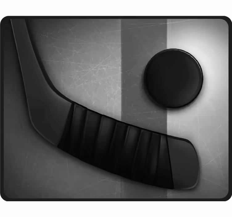 Bedroom roller blind featuring realistic ice hockey - TenStickers