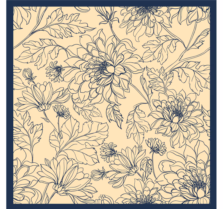 Bedroom roller blind peony pattern design - TenStickers