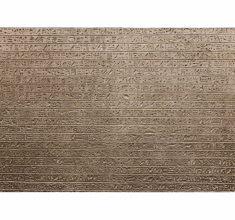 Beige roller blind with egyptian hieroglyphic design - TenStickers
