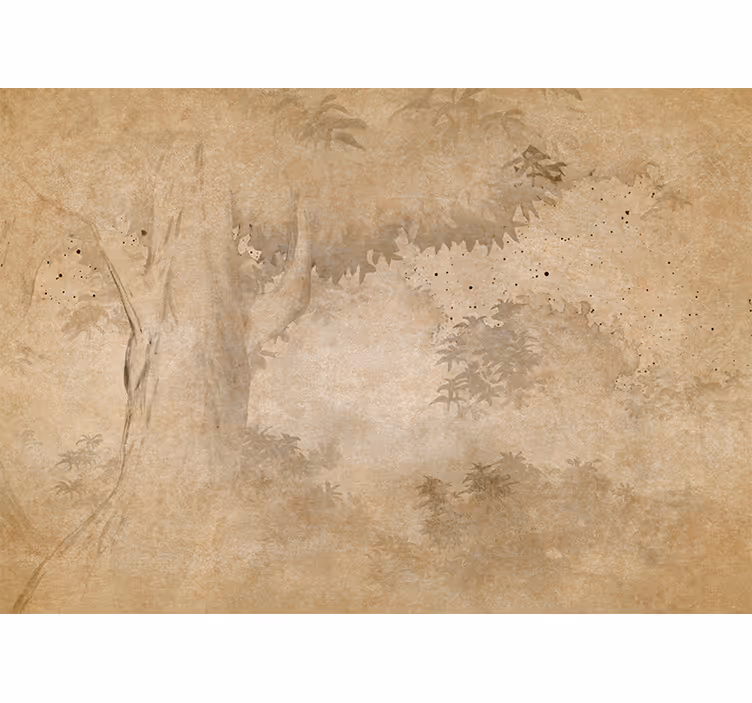 Beige roller blind vintage rainforest landscape - TenStickers