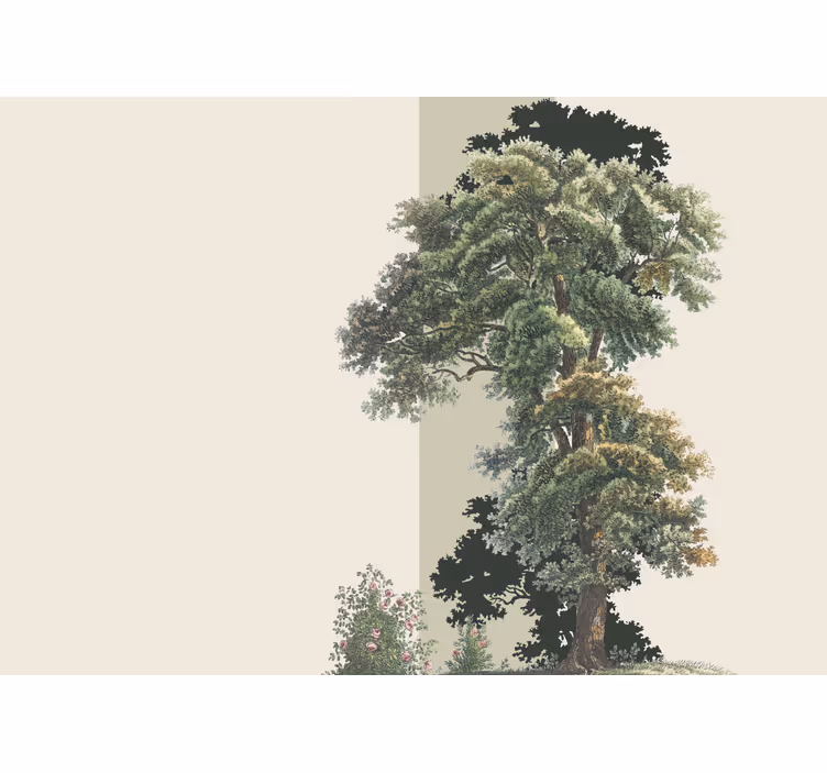Bedroom roller blind with aesthetic tree design - TenStickers