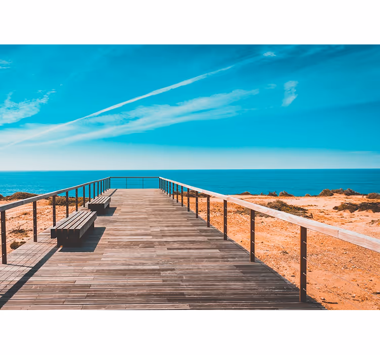 Beach and pier bedroom roller blind - TenStickers