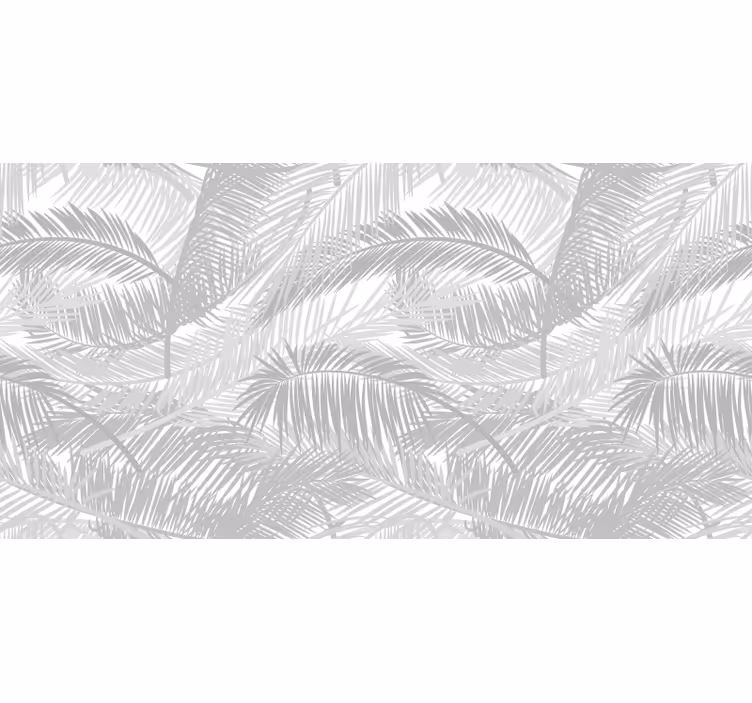 Grey roller blind with tropical gray leaves - TenStickers