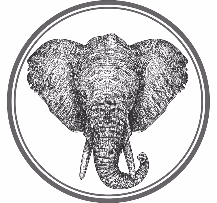 Grey roller blind gray elephant - TenStickers