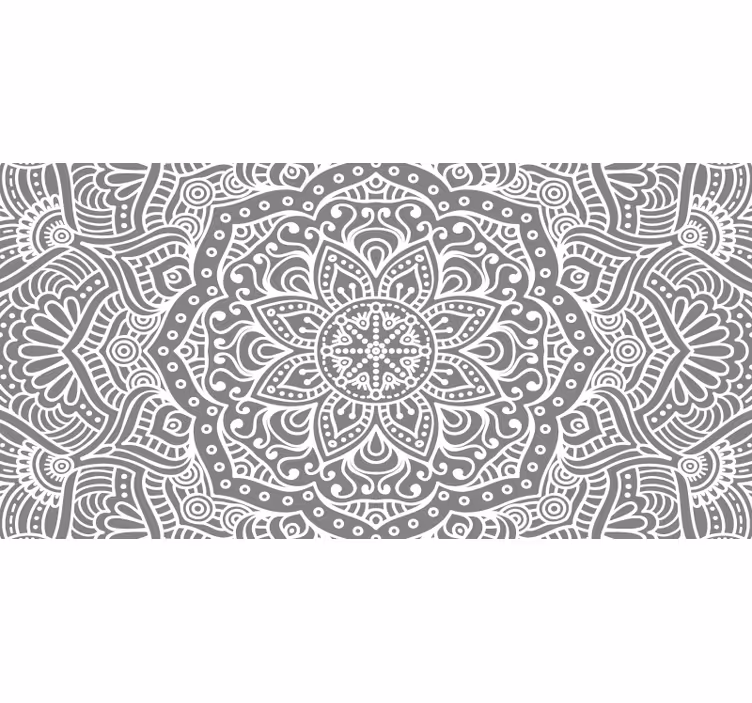 Grey roller blind elegant mandala design - TenStickers