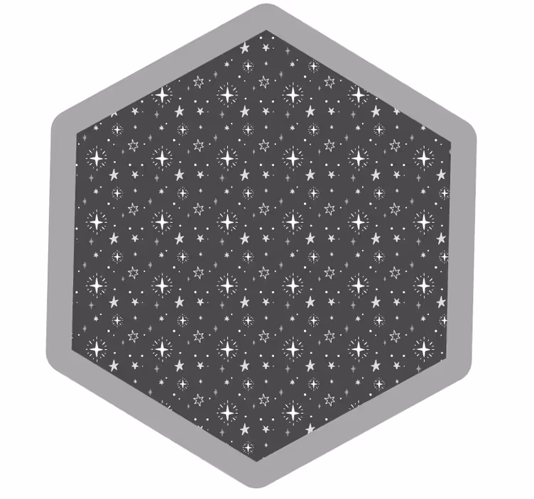 Grey roller blind with washed grey children's stars - TenStickers