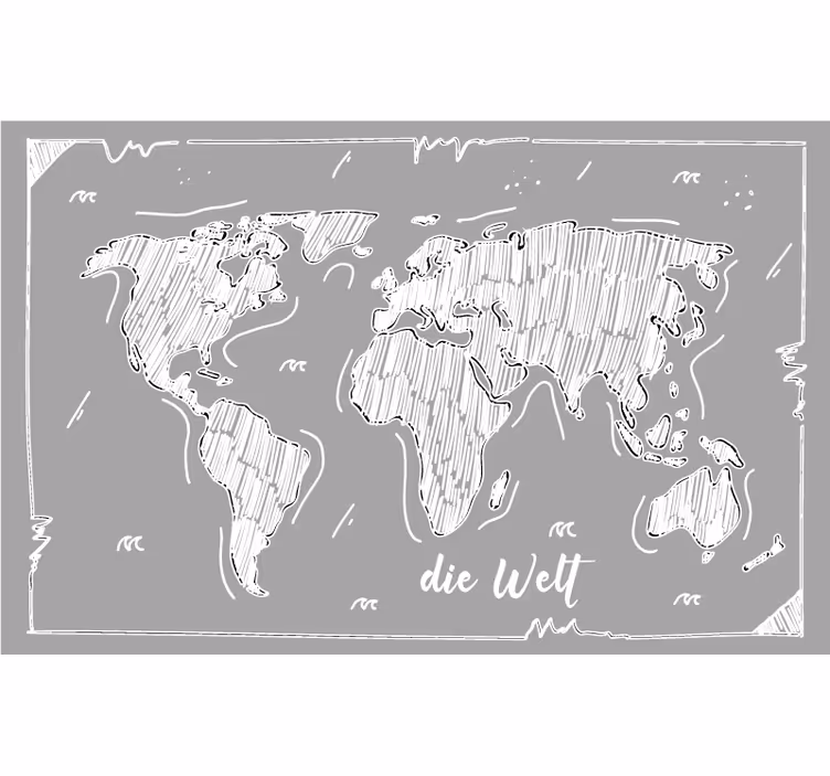 Grey roller blind in light gray sketched design - TenStickers