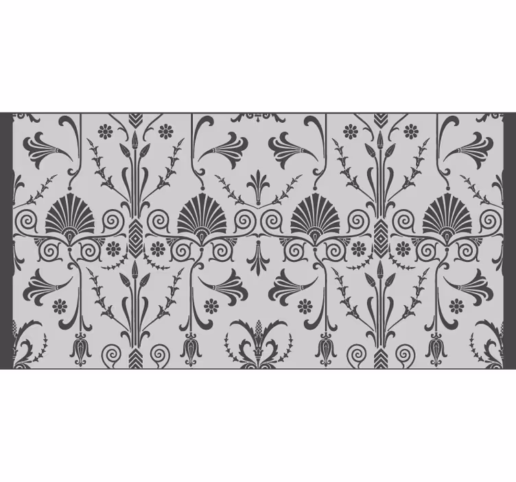 Grey roller blind in french provincial gray floral - TenStickers