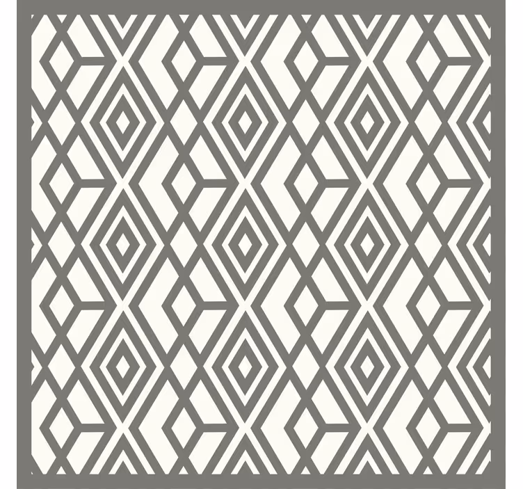 Grey roller blind with nordic gray diamonds and triangles - TenStickers
