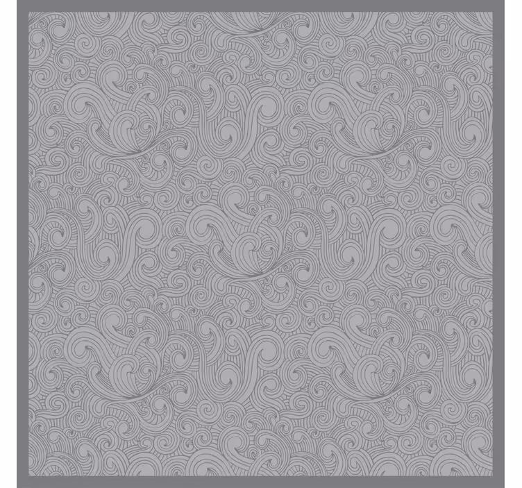 Grey roller blind with grey floral tones pattern - TenStickers