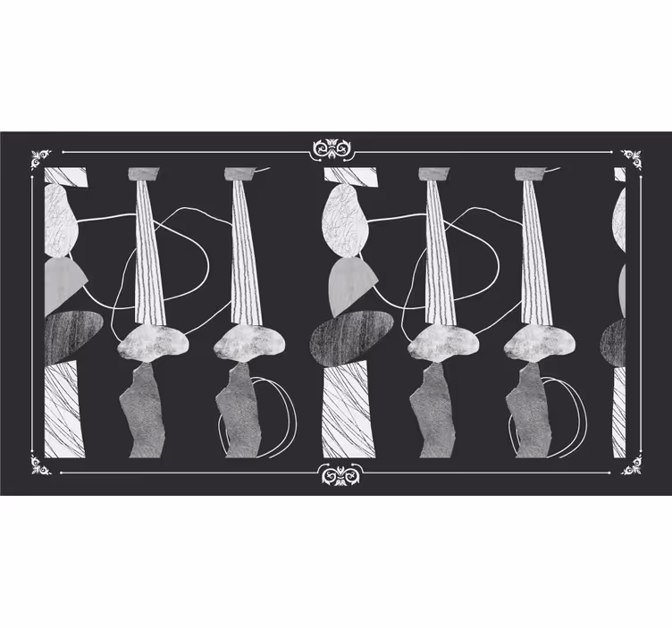 Grey roller blind with unique stone patterns - TenStickers