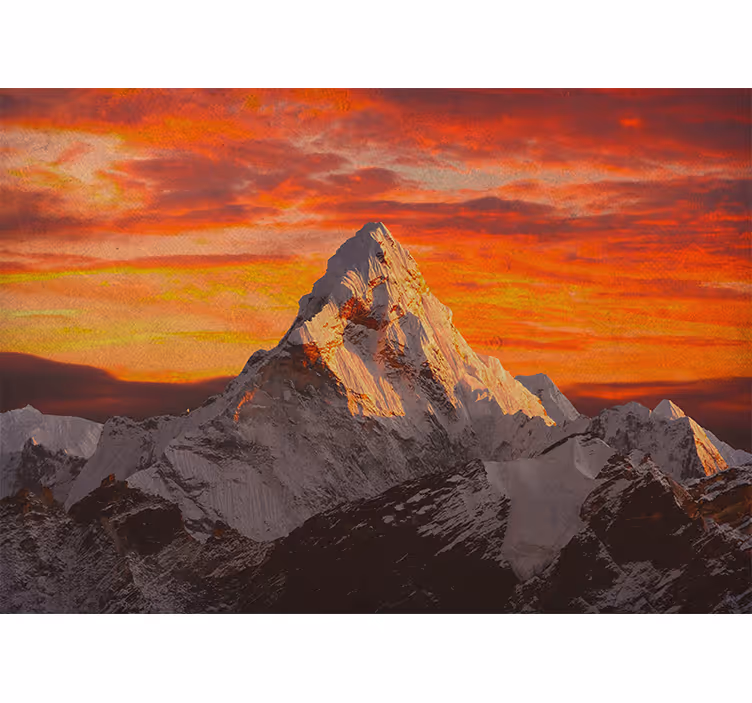 Bedroom roller blind sunset over himalaya mountains - TenStickers