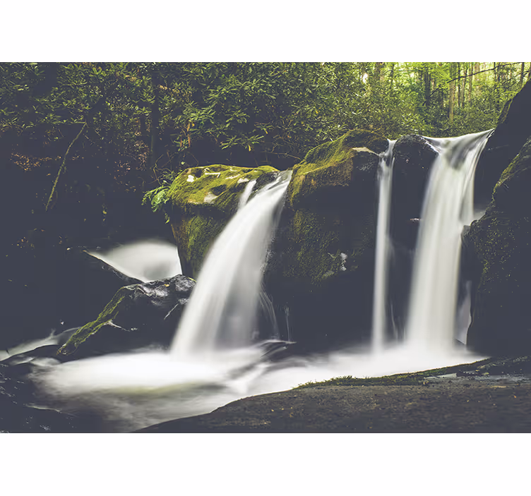 Bedroom roller blind forest nature waterfall - TenStickers