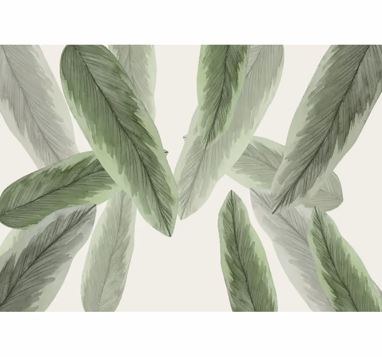 Bedroom roller blind tropical banana leaves - TenStickers