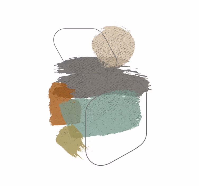 Living room roller blind with color spots - TenStickers