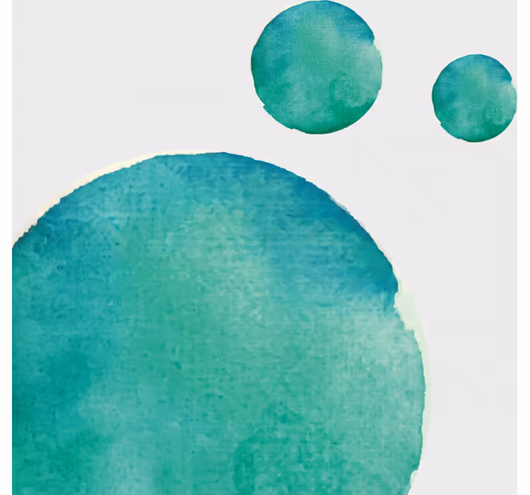 Living room roller blind abstract watercolor aquamarine - TenStickers