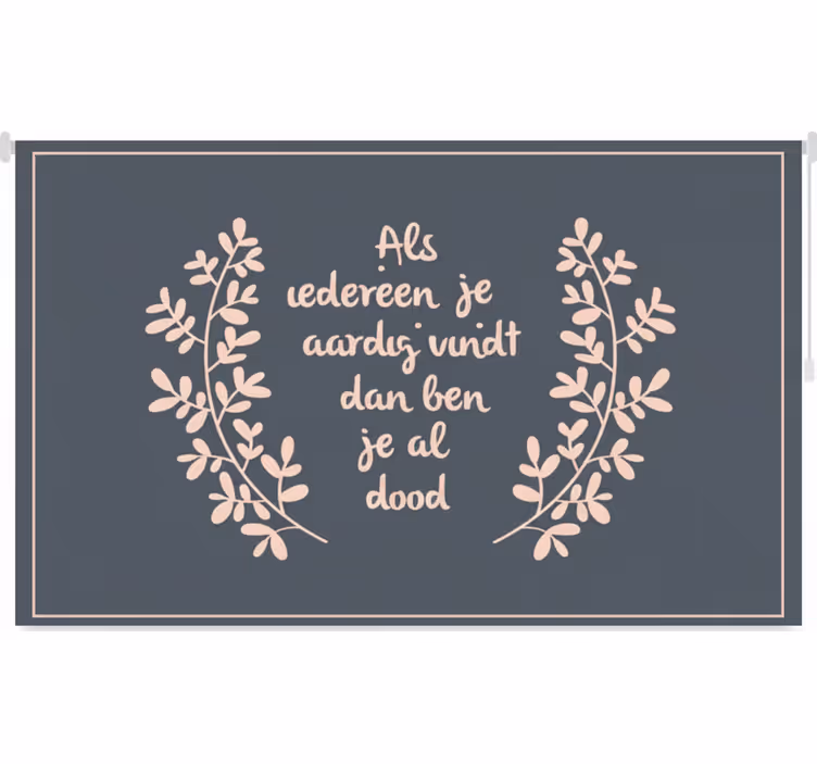 Bedroom roller blind live life to the fullest - TenStickers