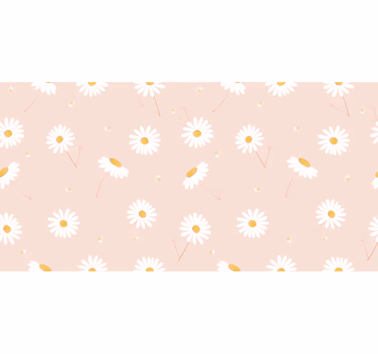 Bedroom roller blind nordic daisy flowers design - TenStickers