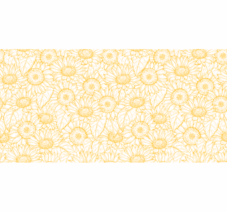 Bedroom roller blind sunflowers pattern - TenStickers