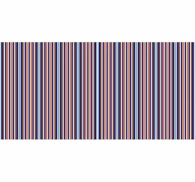 Blue and brown stripes bedroom roller blind - TenStickers