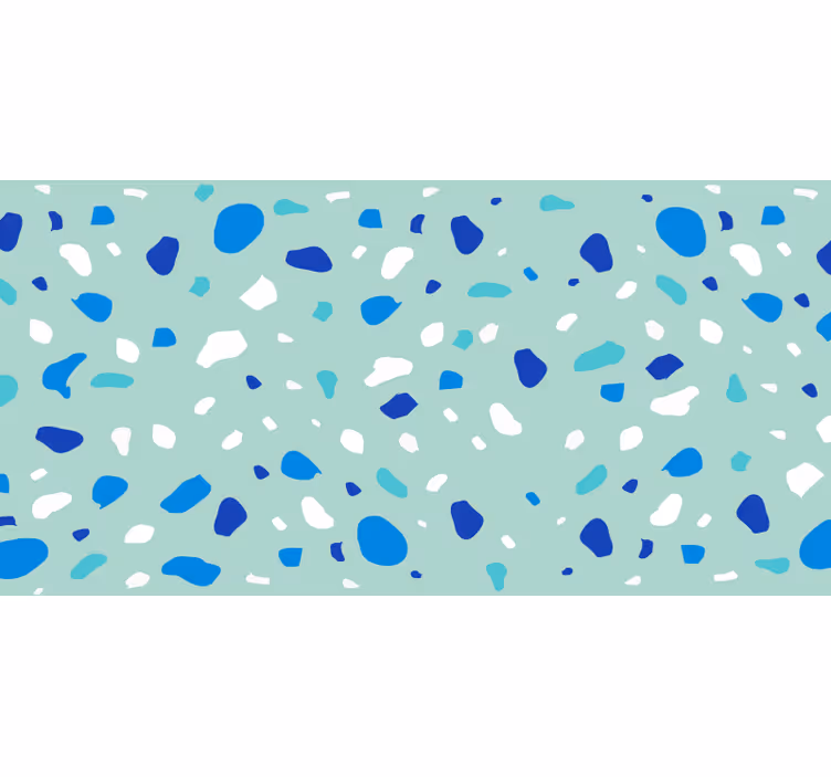 Bedroom roller blind in blue tones terrazzo - TenStickers