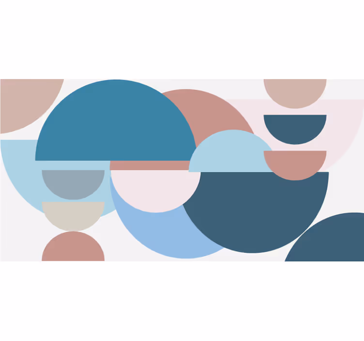 Sober blue nordic circles bedroom roller blind - TenStickers