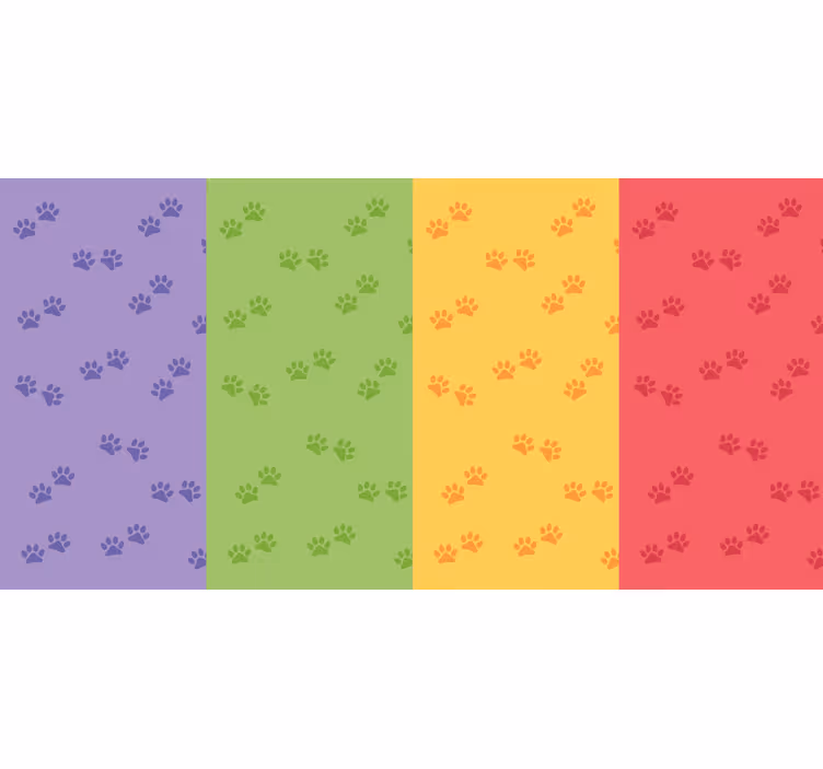 Paw pattern bedroom roller blind - TenStickers