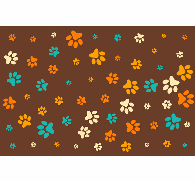 Bedroom roller blind with dog paw design - TenStickers
