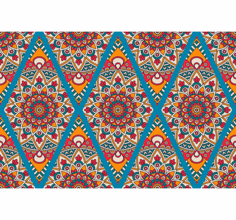 Bedroom roller blind with decorative vintage pattern - TenStickers