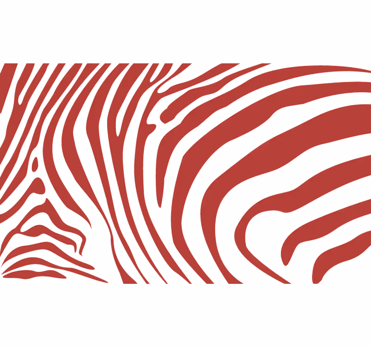 Bedroom roller blind in red zebra stripes - TenStickers