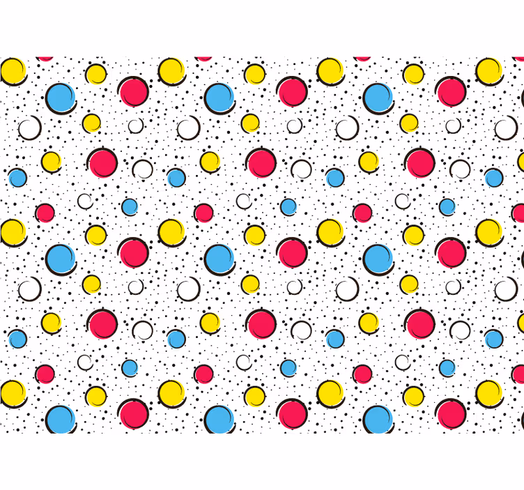 Bedroom roller blind with multicolor dots - TenStickers