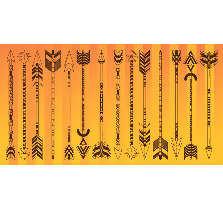 Bedroom roller blind in southwest sunset stripes - TenStickers